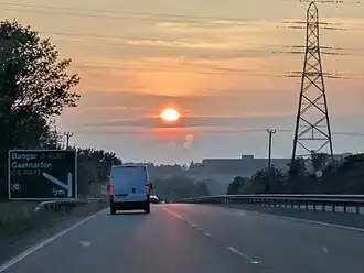 A55(GB) Junction 10 Westbound Approach.jpg