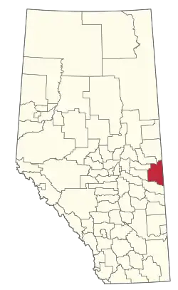 Location within Alberta