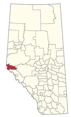 Location within Alberta