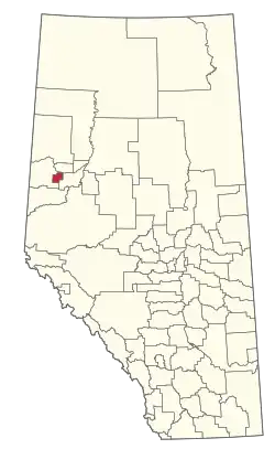 Location within Alberta