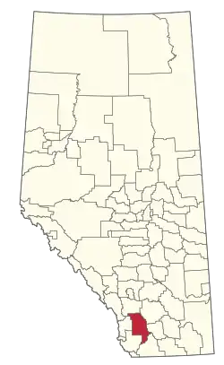 Location within Alberta