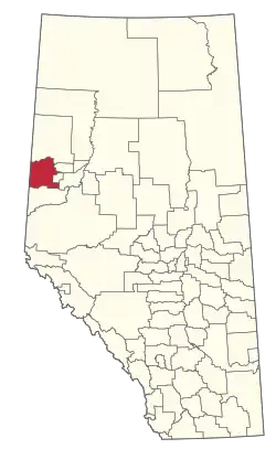 Location within Alberta
