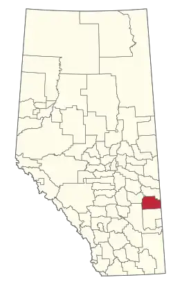 Location within Alberta