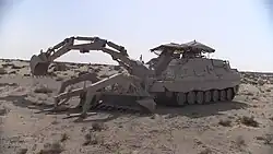 This hot climate optimised AEV 3 Kodiak is fitted with a Pearson Full Width Mine Plough.