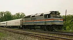 A Michigan-bound Amtrak train