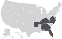 Location of teams in Atlantic Sun Conference