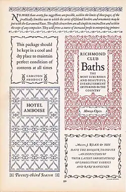 Ornamented borders by Thomas Maitland Cleland, 1923.
