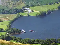 Howtown Pier and steamer seen from Bonscale Pike