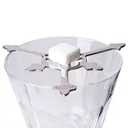 Absinthe grille with sugar cube