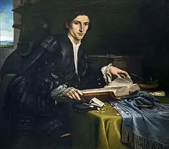 Lorenzo Lotto Gentleman in His Study, 98 × 116&nbsp;cm