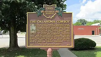 Cowboy Copas Ohio Historical Marker