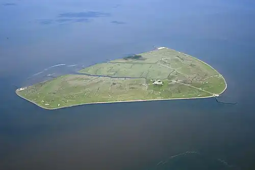 Hallig Süderoog at high tide