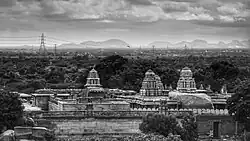 Aerial view of the main temple complex