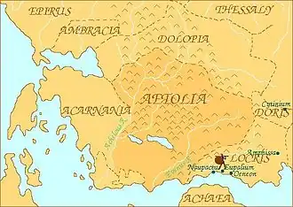 Map of ancient Acarnania