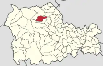 Location in Neamț County