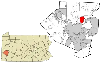 Location in Allegheny County and the U.S. state of Pennsylvania.