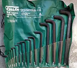 Set of long arm hex keys