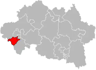 Situation of the canton of Montluçon-4 in the department of Allier