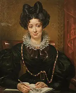 Portrait of a young artist drawing a landscape in her sketchbook, 1831 (Art Gallery of Ontario