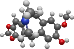 Amurensine ball and stick structure
