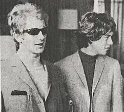 Oldham (left) with Mick Jagger c. 1966