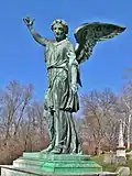 Angel of the Resurrection on James B. Hogg monument (sculpted by Henry Kirke Brown, ca. 1850)