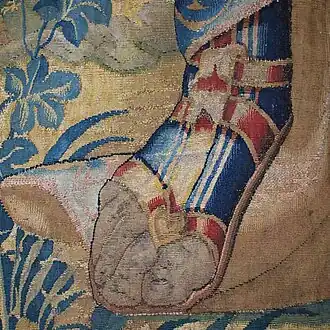 Animals Entering the Ark of Noah, detail, shoe of Noah
