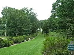The entrance to the arboretum.