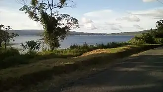 View of the lake from the village of El Fosforo, on the southeastern shore.