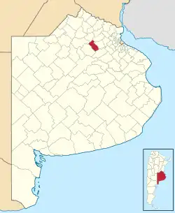 location of Suipacha Partido in Buenos Aires Province