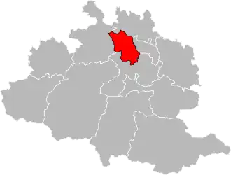 Situation of the canton of Pamiers-1 in the department of Ariège