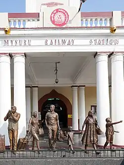 Statues Front View Mysore Railway Station