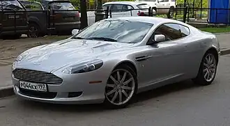 A light silver pre-facelift DB9.