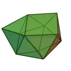 Augmented sphenocorona, the eighty-seventh Johnson solid '"`UNIQ--postMath-00000003-QINU`"'