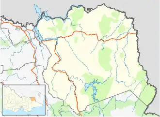 Corryong is located in Shire of Towong