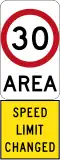 New 30&nbsp;km/h Speed Limit Area (used in South Australia)
