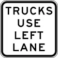 (R6-28) Trucks Use Left Lane