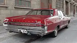 Australian assembled 1965 Pontiac Parisienne, with trunk lid mounted amber turn-signal indicators.