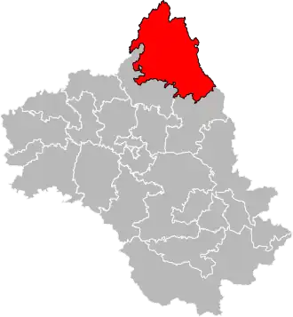 Situation of the canton of Aubrac et Carladez in the department of Aveyron