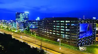 Business district in Prague.