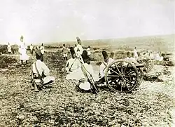 German Askari colonial troops with a mountain gun.