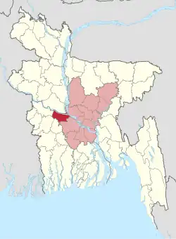 Location of Rajbari District in Bangladesh