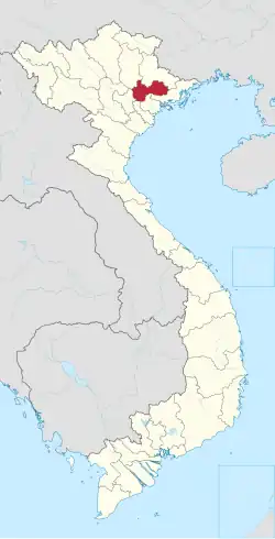 Location of Bắc Ninh within Vietnam.