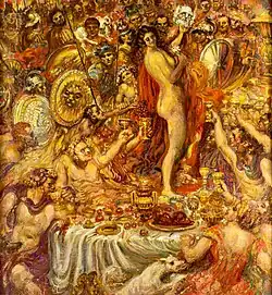 Bacchanal (date unknown), oil on canvas, 90 x 83&nbsp;cm., private collection