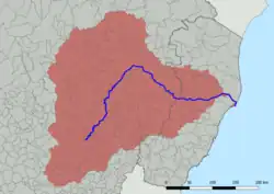 Map of the Doce River Basin, Brazil, with division into municipalities.