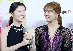 Red Velvet's Irene and Seul-gi at the 2019 Soribada Music Awards