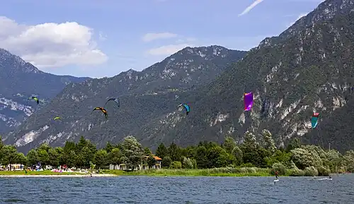Kiteboarding during summer