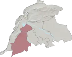Baka Khel Tehsil (red) in Bannu District