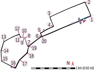 Layout of the Baku City Circuit