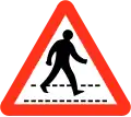 Pedestrian crossing ahead
